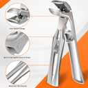 Toenail Clippers for Seniors Thick Toenails, Upgrade Angled Head Large Toe Nail Clippers for Men with Wide Jaw Opening, Sharp Heavy Duty Fingernail Clipper Cutter with Catcher Long Handle - Silver