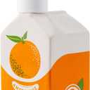 Ceramic Orange Juice Bottle Soap Dispenser, Refillable Lotion Pump Bottle for Bathroom Kitchen Dish Soap