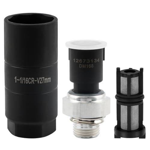 Oil Pressure Sensor 12673134 Switch Sending Unit Oil Pressure Sensor Socket for ChevySilverado 1500 2500 3500, Camaro Tahoe,Equinox GMC,Savana,Sierra,Yukon,Canyon Cadillac