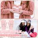 Faux Mink Gloves Women Winter Pink Bow White Warm Fuzzy Full Finger Gloves Coquette Mittens for Women Valentine Gift (Pink)
