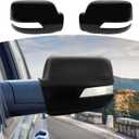 for RAM Sideview Mirror Cover Trim Fit for RAM 2018-Present Black Exterior Accessories 2pcs (Large)