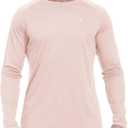 Rdruko Men's Hiking Shirts Long Sleeve UPF 50+ Sun Protection Quick Dry Outdoor Travel Fishing Athletic Shirts (Pink, XXL)
