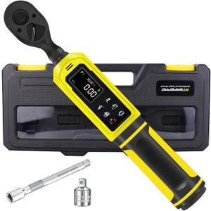 ATsafepro 3/8-Inch Digital Drive Torque Wrench-1-60Nm (1-44 ft-lb),High-Precision Torque Wrench with Buzzer, LED Flash, 5 Units, for Motorcycle & Home Repairs