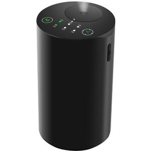 Waterless Essential Oil Diffuser, 7 Colors LED Light, Battery Powered Mini Scent Air Machine, Aromatherapy Mist Diffuser for Home Room Car OfficeBlack Aluminum Alloy (Black)