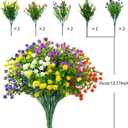 Colorful Artificial Flowers for Outdoors, 10 Bundles Realistic Spring Outdoor Fake Silk Flowers, UV Resistant Faux Flowers & Plants Outside for Porch,Pot,Window Box Filler Planter Decor(MixColors)