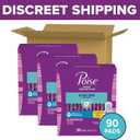 Poise Ultra Thin Incontinence & Postpartum Pads with Wings for Bladder Leaks, 4 Drop Moderate Absorbency, Regular Length, 90 Count, Packaging May Vary