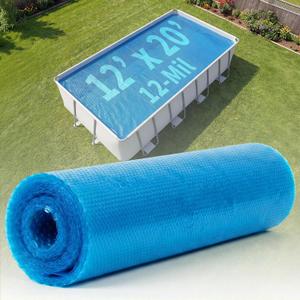 Blue Wave 12x20-ft Rectangle Solar Pool Cover 12-Mil Blue Solar Cover for Above Ground Pool & Inground Pool, Thermal Bubble Blanket for Heat Retention & Reduced Evaporation