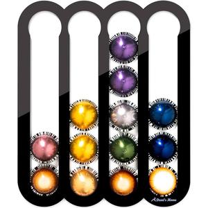 Coffee Pod Holder for Nespresso Vertuo Capsules - Suitable to be Mounted on the Fridge (Black)