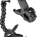 NEEWER Flexible Clamp Mount Compatible with GoPro DJI Action Cameras, Jaw Flex Super Clamp Holder, Desk Pole Clip Mount with Tube & Adapter Accessories for Photography & Video Recording, GP-80