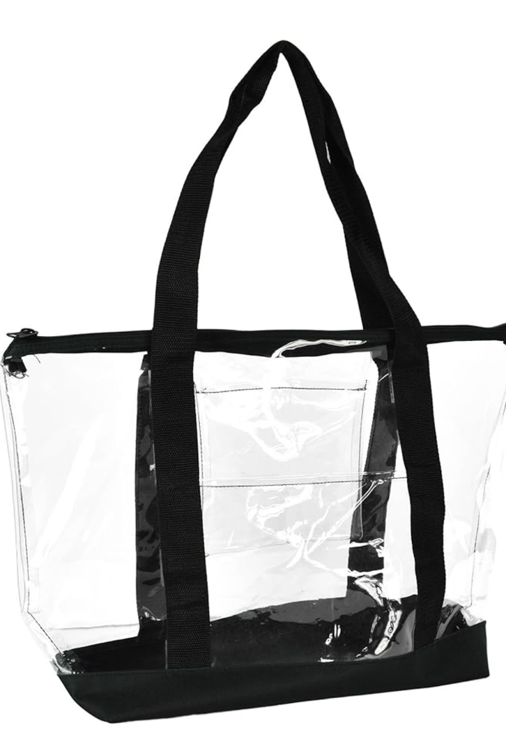 DALIX Clear Shopping Bag Security Work Tote Shoulder Bag Womens Handbag