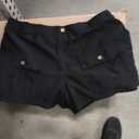 Liz Claiborne Womens Black Flat Front Casual Slash Pocket Shorts(Large)