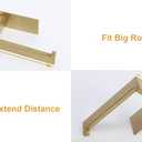 Toilet Paper Holder, Self Adhesive Tissue Holder Stainless Steel Rustproof Paper Roll Holder, No Drilling Easy to Install, Toilet Paper Rack Suitable for Office, Bathroom (Brushed Gold)