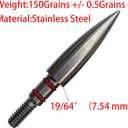 Field Points 100/125/150/200 Grains,Stainless Steel Archery Field Points Screw in Archery Field Tips (12 Pack)