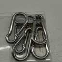 sprookber Stainless Steel Spring Snap Hook Carabiner - 304 Stainless Steel Clips, Set of 6