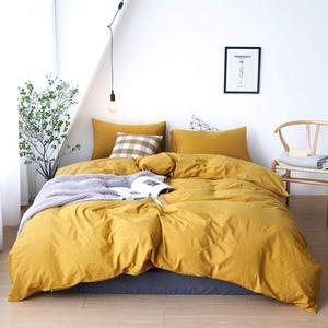 DONEUS Duvet Cover Set 100% Washed Cotton Linen Like Textured Breathable Durable Soft Comfy 3 Pieces Bedding Set with Zipper Closure, 1 Duvet Cover 90x90 Inches and 2 Pillow Shams(Queen, Yellow) DONEUS Duvet Cover Set 100% Washed Cotton Linen Like Textured Breathable Durable Soft Comfy 3 Pieces Bedding Set with Zipper Closure, 1 Duvet Cover 90x90 Inches and 2 Pillow Shams(Queen, Yellow)