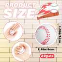Mini Baseball Stress Balls 20 Packs Mini Baseball Foam Small Foam Squeeze Anxious Toy Sports Stress Ball for Kids School Carnival Reward Baseball Party Decorations Supplies