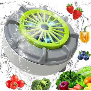Fruit and Vegetable Washer, Produce Purifier Vegetable and Fruit Washing Machine, Enjoy Silent Cleaning: Spin-Free Ultrasonic Veggie Washer, Efficient Cleaning of Residues (Plug-In Type, No Switch)