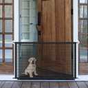 Mesh Dog Gates for Pets, Magic Pet Gate for The House, Portable Puppy Safety Fence Guard for Stairs and Doorways, Easy Install Anywhere, 70" W x 30" H, 8 Hooks