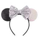 Mouse Ears Headbands Shiny Bows Mouse Ears Glitter Party Princess Decoration Cosplay Costume for Girls Women (star wars/white)