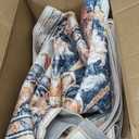 RELEANY Area Rugs 5'x8' Washable Non-Slip, Floral Vintage Distress Print Pattern Medallion Carpet for Living Room Bedroom Dining Room, Beige Navy Blue Orange Colorful