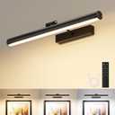 VOLISUN 16 inch Picture Lights for Wall, Rechargable Picture Light Battery Operated, 3 Color Temperatures Cordless Picture Light with Remote, Art Light for Paintings, Gallery, Portrait, 1 Pack (Black)