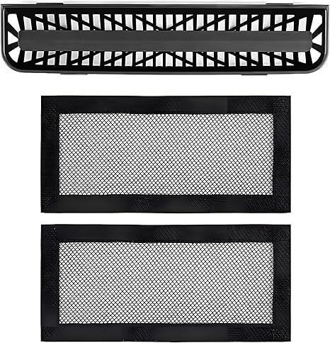 Rayjee Compatible with Air Vent Protective Cover for 2025-2026 Tesla Model Y Juniper-Under-Anti-Blockage, Easy Install (Mesh Front Seat Bottom Covers*2+Rear Center air Vents*1)