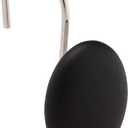 Essentra Home Matte Black 12-Piece Shower Curtain Hooks Set - Matte Black Collection