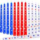 12 Pcs Independence Day Dripless Taper Candles 10 Inch Tall Unscented Candle Sticks White Red Blue Candle Set Independence Day Gifts Holiday Decor for Dinner, 4th of July Party, Anniversary