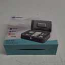 Jssmst Locking Large Metal Cash Box with Money Tray, Lock Box, White (Large, White Large)