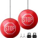 2PCS Garage Tennis Ball Parking Aid,Anti-Collision Hanging Garage Parking Aids for Cars with 13ft Rope,Universal Garages Parkings Stops Ball Garages Accessories for Car Truck SUV (Red/2PCS)