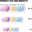 Macaron Colorful Balloons,144Pcs Mixed Size 5/12/18 Inch Assorted Pastel 9 Color Rainbow Latex Balloon for Unicorn Birthday Wedding Baby Shower Engagement Anniversary Christmas Party Decorations