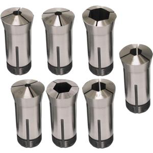7Pcs 5C Hex Collet 1/4", 5/16", 3/8", 1/2", 5/8", 3/4", 7/8" Mill Collet Holder Fit for CNC Engraving Machine