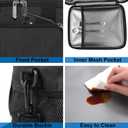 Femuar Reusable Lunch Box for Men/Women - Insulated Lunch Bag Leakproof Lunchbox for Work Office Picnic Beach - Freezable Lunch Cooler Bag with Adjustable Shoulder Strap - Black