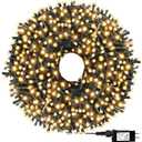 1000 LED 328ft 8 Modes with Timer, Christmas String Lights, IP55 Outdoor Waterproof UL Certificated, Indoor Fairy Lights, Garden, Wedding Christmas Trees Parties Decoration, Warm White