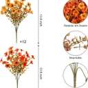 24 Pcs Artificial Fall Flowers Fake Mums for Outdoor Decorations, Mixed