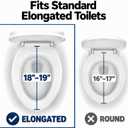 ELLAI Raised Toilet Seat for Elongated Toilets, 3.5 Inch Elevated Toilet Seat Riser with Soft-Close Design, Easy Installation, 400 lb Capacity, White