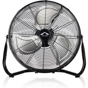 Tech Drive High Velocity Floor Fan,14 inch Heavy Duty Metal Industrial Fans,3 Powerful Speed,360 Adjustable Tilting and All Metal Construction,Black