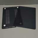 Frosted Matte Black Rubberized Hard Case for Macbook Pro/Air 12,5×8,5 in