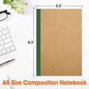 YesBes 32 Pack Composition Notebooks Bulk, A5 Kraft Cover Lined Journaling Notebooks, 8.3x 5.5 Travel Notebook for School Office Students Artists, 8 Colors 60 Pages