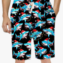 Soophiea Mens Pajama Shorts Graphic Lounge Bottoms Sleep Pjs with Pockes Large