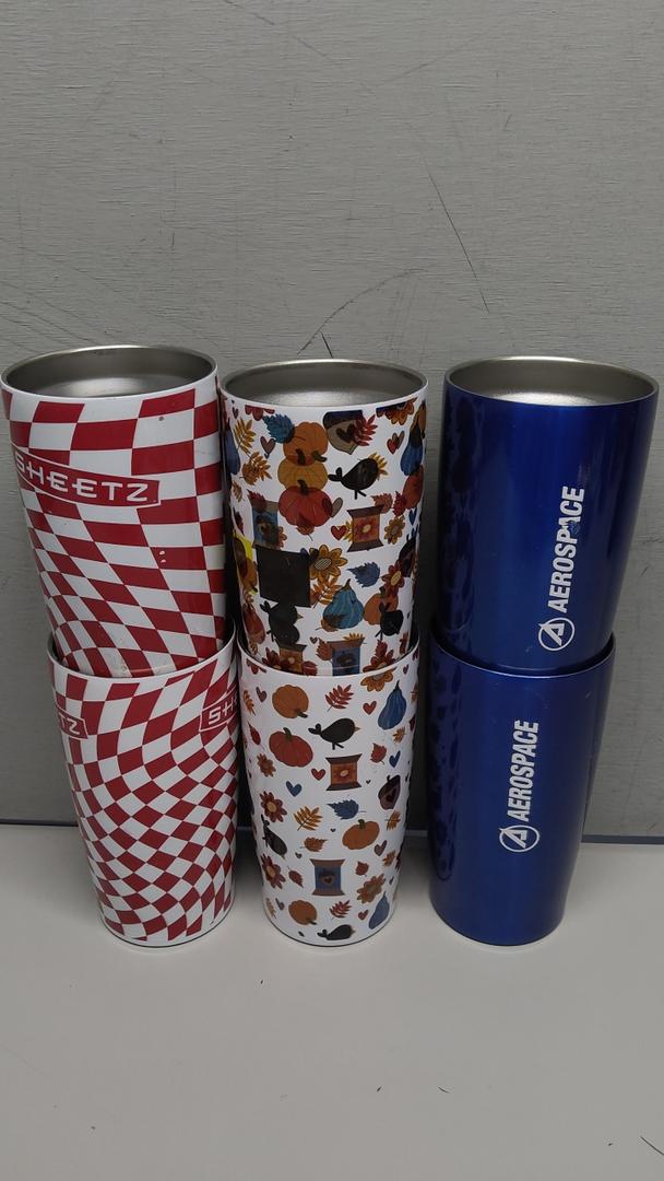 20oz Tumblers Bulk, 6pcs Stainless Steel Tumbler Set without Lid