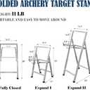 Archery Target Stand for Backyard, Foldable Metal Archery Target Stands for Straw & Point Bag Target Stand - Easy to Carry