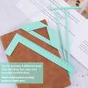 4Pcs Book Cover Maker, Green Acrylic Book Binding Kits Multi-Functional Bookbinding Cover Tool for Album Journal Planner Making Book Covers