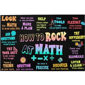 WZVZGZ How to Rock at Math Poster 300 Pieces Jigsaw Puzzles for Adults Children - Exercise Patience Puzzle Game - Education Intellectual Large Puzzle Game Toys Gift