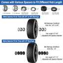13x5.00-6 Flat Free Tire and Wheel,Zero Turn Mower Front Tires with 3/4", 5/8" and 1/2" Bearings, Compatible with Lawn Mower or Garden Tractor Black Rim -2Pack