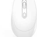 Guiheng Wireless Bluetooth Mouse,Dual Mode Rechargeable Silent Slim Laptop Mouse,Portable(BT5.2+USB Receiver) Computer Mice,for Laptop,Desktop Computer,ipad Tablet,Phone,Mac (White)