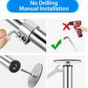 Undermount Sink Brackets, Stainless Steel Undermount Sink Support Brackets, 17.8-31" Adjustable Support Pole, Sink Brackets Repair Kit for Kitchen, Bathroom (2 Pack)