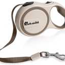 OUTnWILD Retractable Dog Leash - Tangle-Free 360 Design with Anti-Slip Handle | 16 ft Strong Nylon Tape | One Touch Quick-Lock Braking System | for Small/Medium Breeds/Pets Up to 44lbs. (Khaki, M)