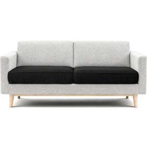 CHUN YI 2 Piece Couch Cushion Covers for Sofa Seat Slipcovers Suitable With Spandex Jacquard Washable Fabric (2 Piece Sofa Cushion Covers, Black)