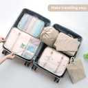 SLMT Travel Organizer 10 Set, Suitcase Organizer Bags Set, Travel Cubes for Packing, Luggage Organizers for Suitcase, Carry On Travel Organizer Bags (Beige)
